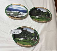 Group shot of all three golf course collector plates