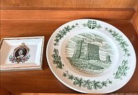 Overall view of plate and pin dish side by side