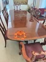 Full view of table with chairs and leaves installed