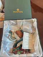 Teapot in original Minton box with COA and bubble wrap visible