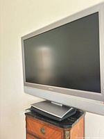Front view of Toshiba 37" LCD TV on stand