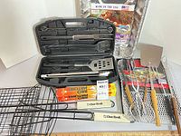 Full lot overview showing case, tools, baskets, pans