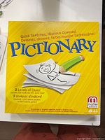 Front of Pictionary box
