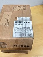 Closed Iconex carton with product label visible