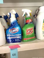 Clorox Bathroom Cleaner and Spray ’n Wash bottles