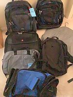 Overview of all six bags laid out