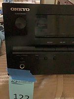 Front view showing Onkyo branding and power button