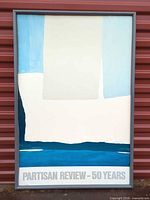 Full view of framed poster showing artwork and text