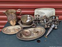 Group view of all silver-plated items