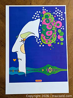 Full view of the Peter Max poster print