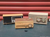 All three vintage radios grouped together