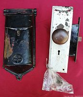 Mailbox and door lock side by side