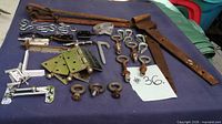 overview of all hardware items laid on cloth