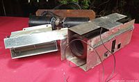 Three blower fans grouped on table