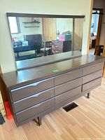 front view of dresser with mirror attached