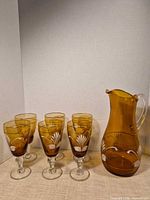 Full set: pitcher and six glasses