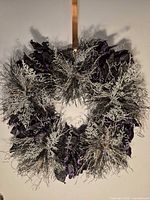 Front view of entire wreath showing colors and construction