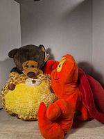 All three plush toys grouped
