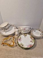 Group shot of entire porcelain and glass lot
