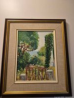 Full view of framed oil painting