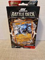 Front view of sealed Lucario ex Battle Deck box
