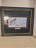 Framed fox print overall view
