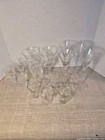All 14 glasses grouped