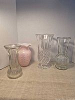 Group of four vases front view