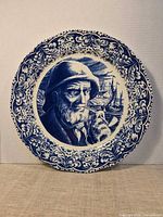 Front view of plate showing full design