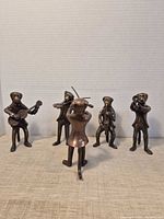 Front view of full set arranged in semi-circle