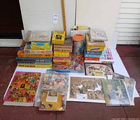 Grouped view of all puzzle boxes and bags
