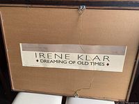 Back of Irene Klar artwork showing title label