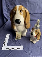 Front view of cookie jar and soap dispenser