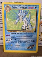 Front close-up of Sabrina's Golduck card showing details and condition