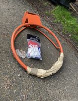 Full view of rim, mounting bracket and packaged net