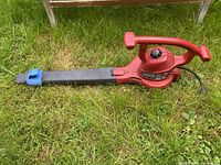 Full view Toro corded leaf blower on grass