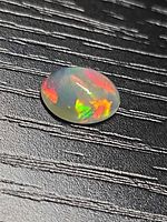 Top view of opal showing play-of-color