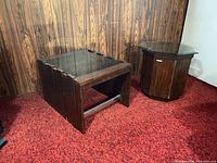 Rectangular and octagonal tables side by side
