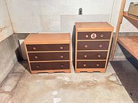 Front view of both dressers side by side