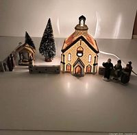 Entire set displayed lighted