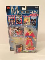 Front view of sealed Shang-Chi action figure in blister card packaging