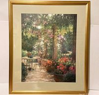 Full view of framed print showing artwork, mat, and frame