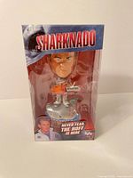 Front of sealed Sharknado The Hoff bobblehead box