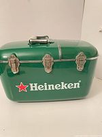 Front view showing Heineken logo and triple latches