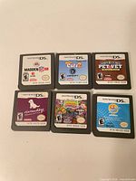 All six DS cartridges front view