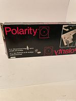 Front edge of Polarity game box showing title and graphics