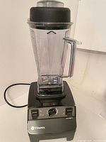 Full view of Vita-Prep 3 blender with container and lid