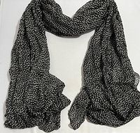 Scarf draped to show pattern and texture