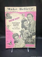Front cover of the 1927 Make Believe Show Boat sheet music showing all printed details and actor images