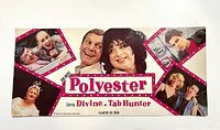 Front of Polyester Odorama card with film stills and title graphics
